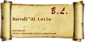 Barnódi Leila névjegykártya